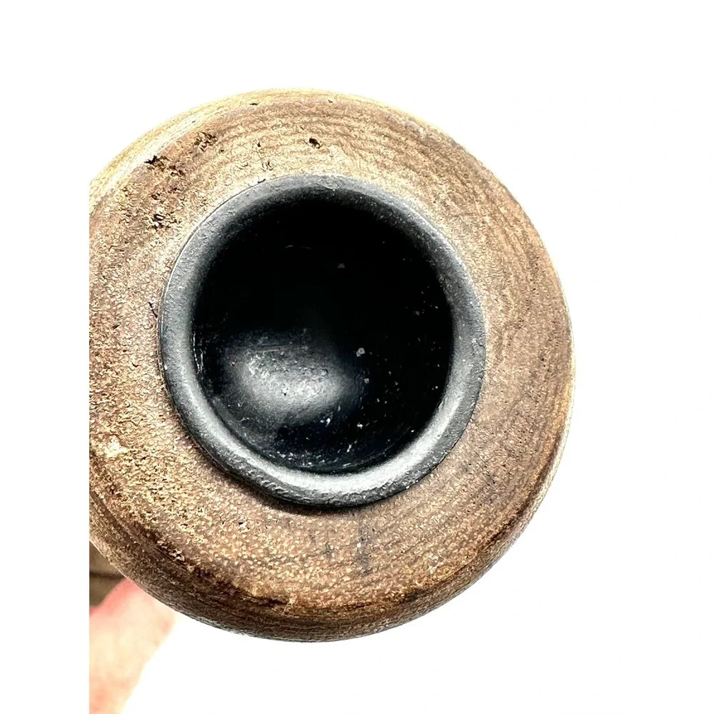 Magnolia Wooden Taper Candle Holder Small Rustic Brown Farmhouse Decor NWT